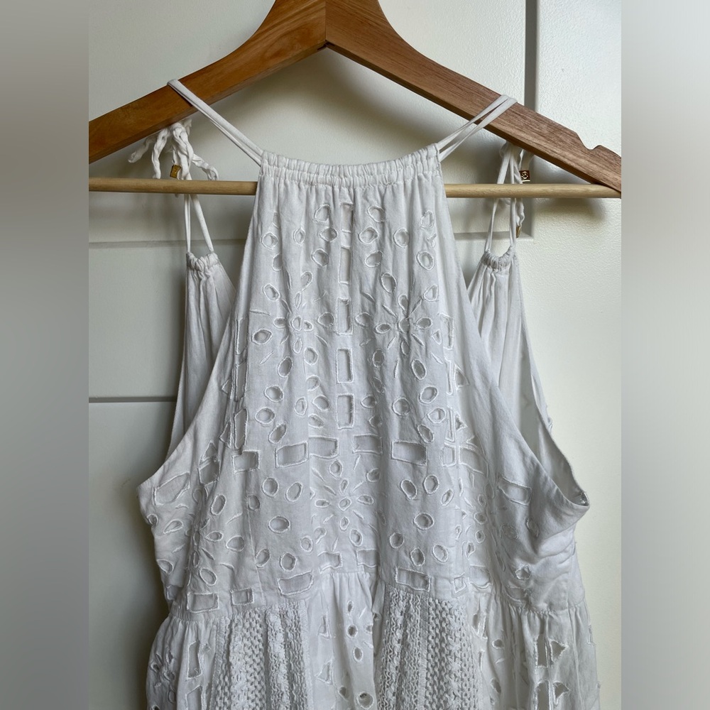 Michael Kors Eyelet Strappy Cotton Midi Dress - Picture 9 of 14
